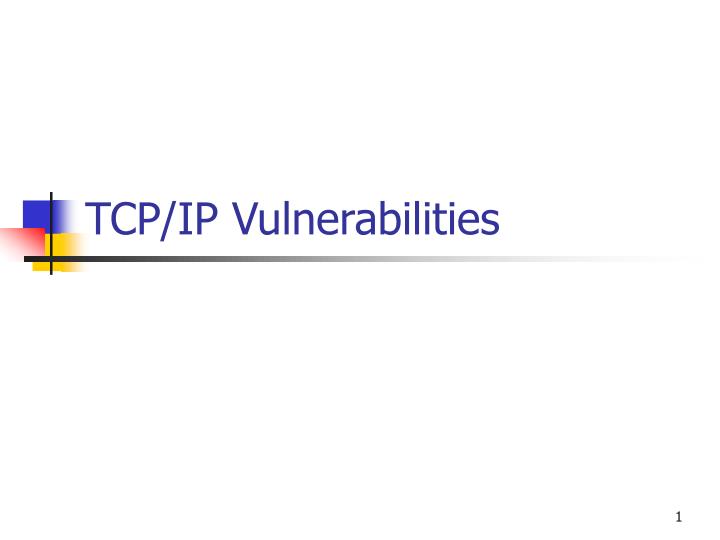 tcp ip vulnerabilities
