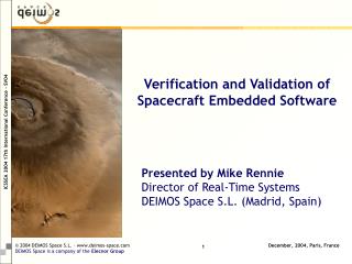 Verification and Validation of Spacecraft Embedded Software