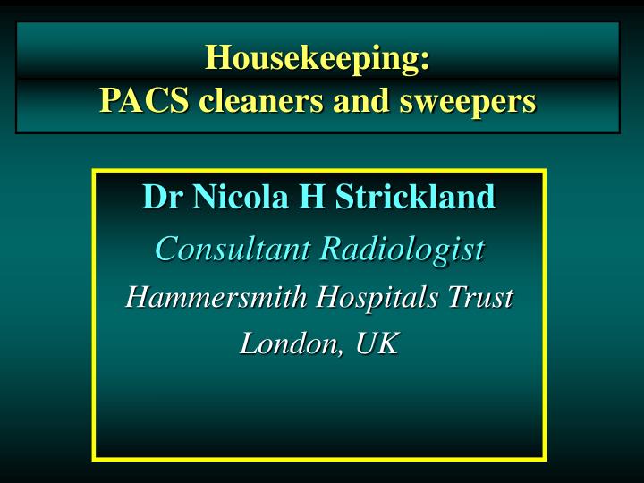 housekeeping pacs cleaners and sweepers
