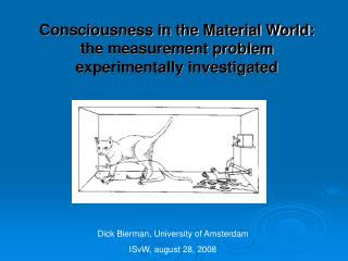 Consciousness in the Material World: the measurement problem experimentally investigated