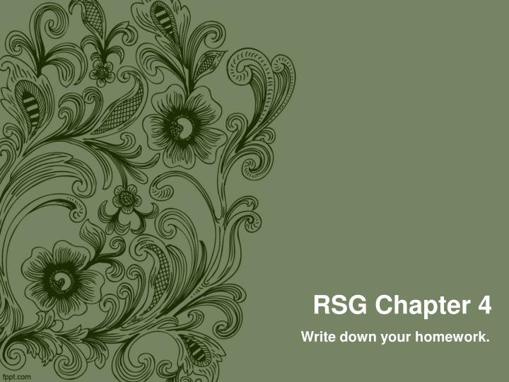 rsg chapter 4