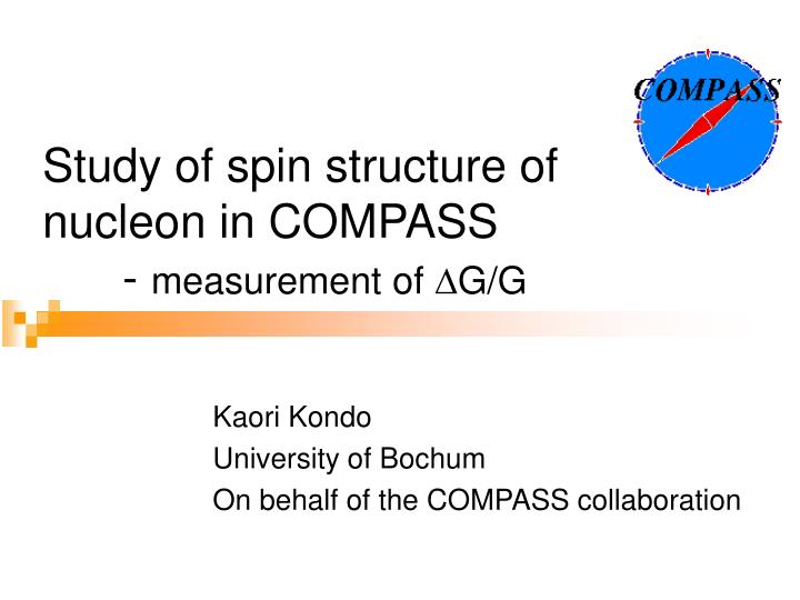 study of spin structure of nucleon in compass measurement of g g
