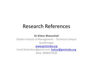 Research References
