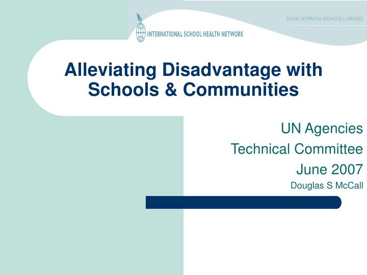 alleviating disadvantage with schools communities