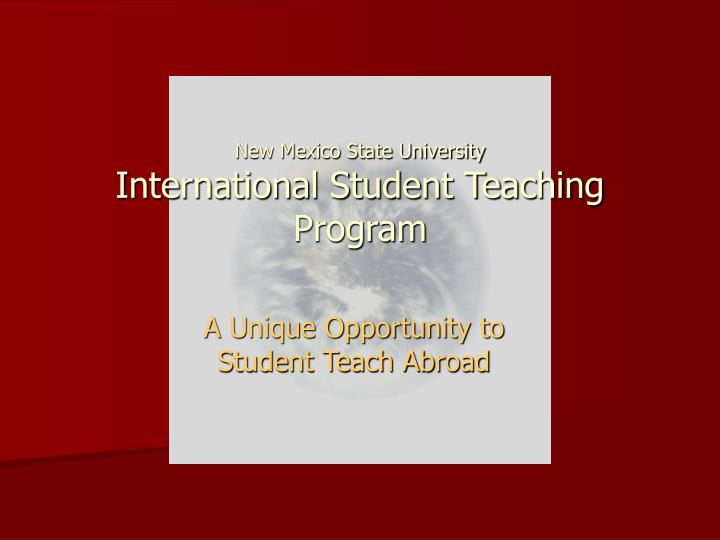 new mexico state university international student teaching program