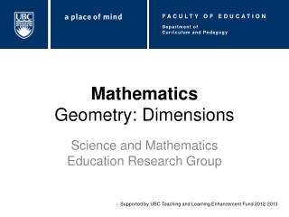 Mathematics Geometry: Dimensions