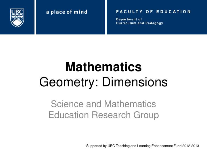 mathematics geometry dimensions