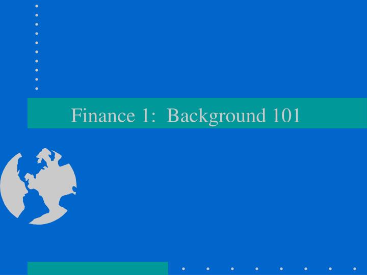 finance 1 background 101