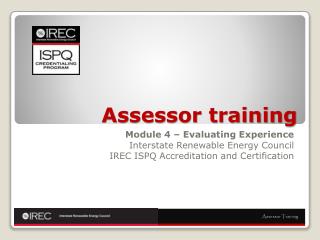 Assessor training