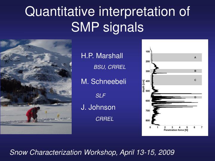 quantitative interpretation of smp signals