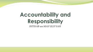 accountability and responsibility