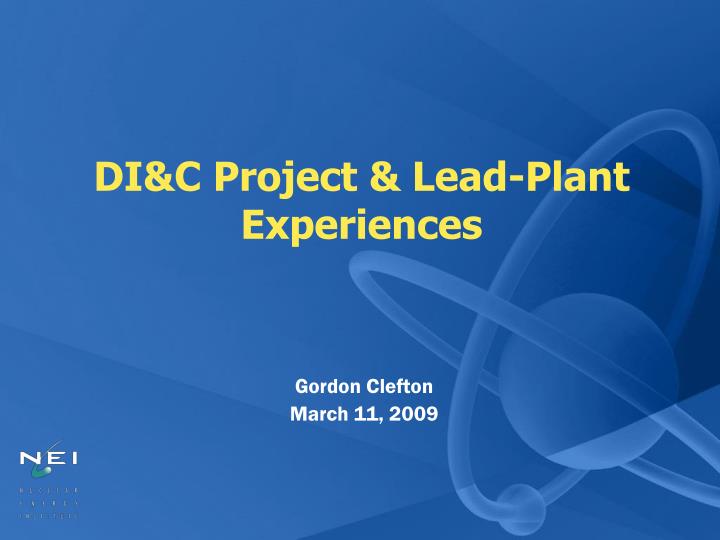 di c project lead plant experiences