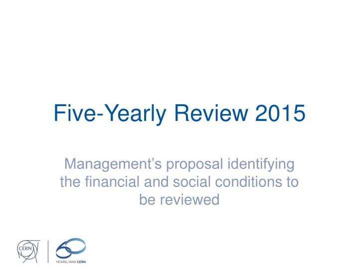 five yearly review 2015