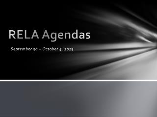 RELA Agendas