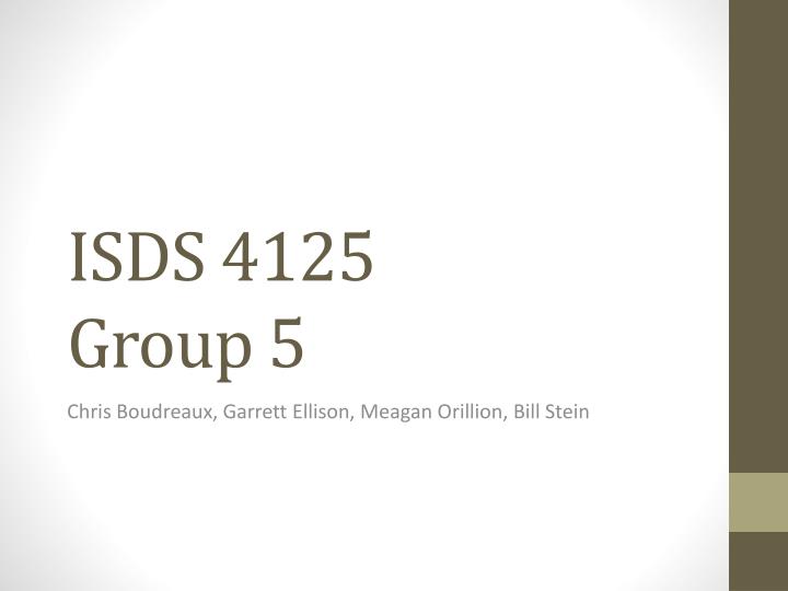 isds 4125 group 5