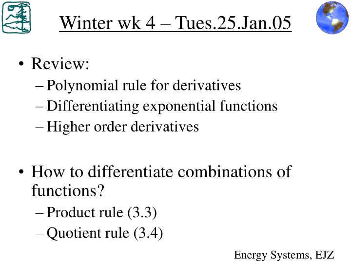 winter wk 4 tues 25 jan 05