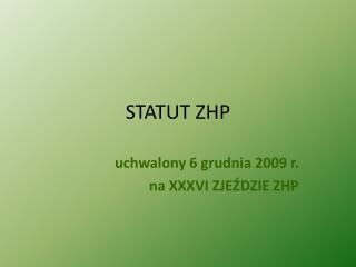 statut zhp