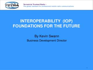 INTEROPERABILITY (IOP) FOUNDATIONS FOR THE FUTURE