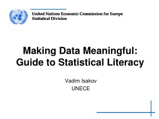 Making Data Meaningful: Guide to Statistical Literacy