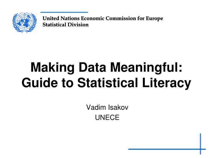 making data meaningful guide to statistical literacy