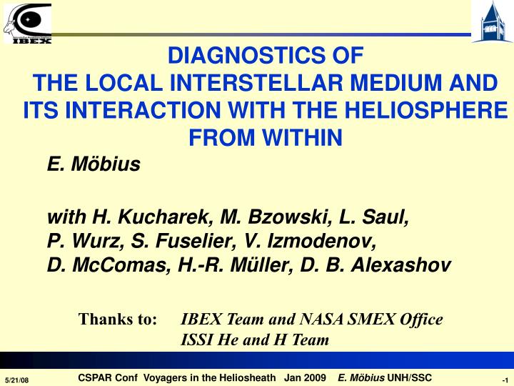 diagnostics of the local interstellar medium and its interaction with the heliosphere from within