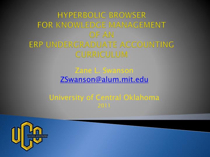hyperbolic browser for knowledge management of an erp undergraduate accounting curriculum