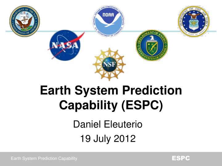 earth system prediction capability espc