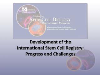 Development of the International Stem Cell Registry: Progress and Challenges