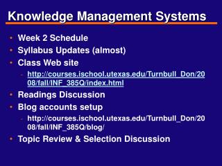 Knowledge Management Systems