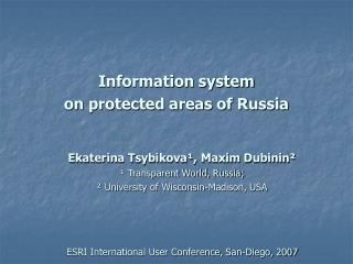 Information system on protected areas of Russia