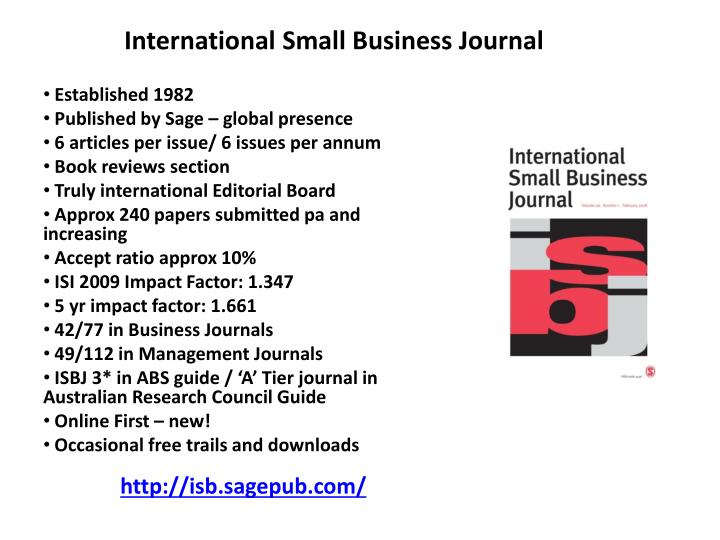 international small business journal