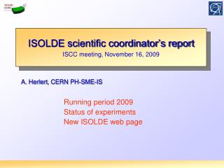 A. Herlert , CERN PH-SME-IS