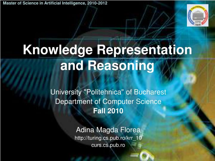 knowledge representation and reasoning