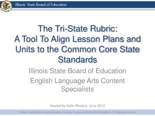 The Tri-State Rubric: A Tool To Align Lesson Plans and Units to the Common Core State Standards