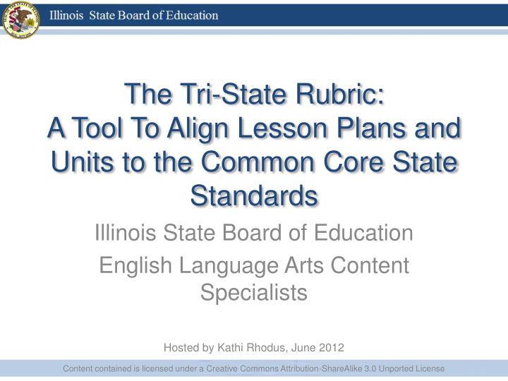 the tri state rubric a tool to align lesson plans and units to the common core state standards