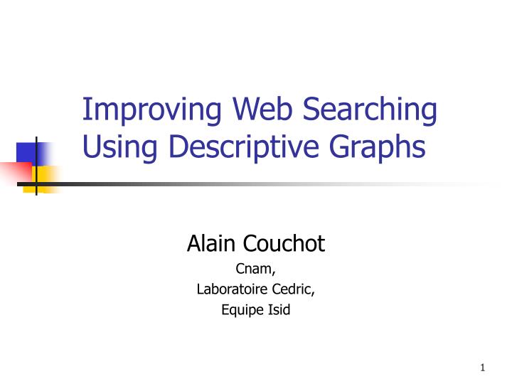 improving web searching using descriptive graphs