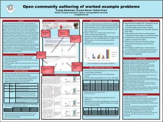 Open community authoring of worked example problems