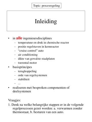 inleiding