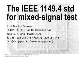 The IEEE 1149.4 std for mixed-signal test