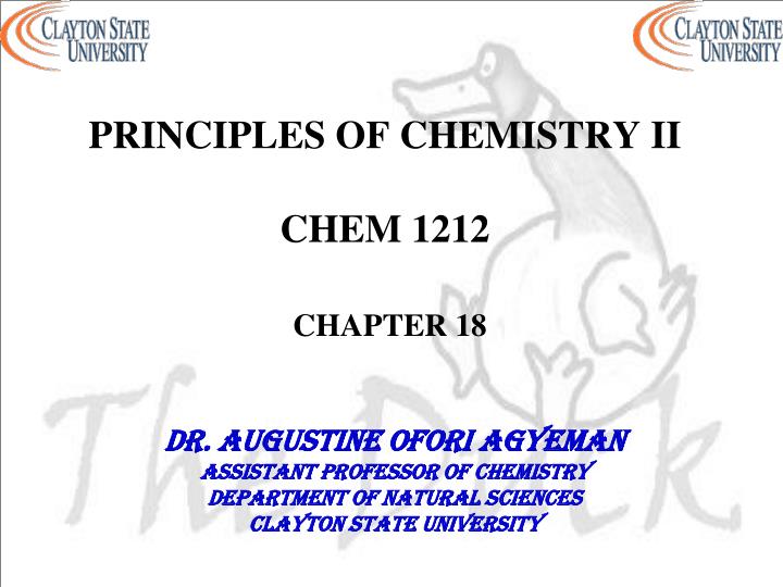 principles of chemistry ii chem 1212 chapter 18