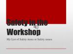 Safety in the Workshop - slide 1