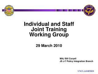 Individual and Staff Joint Training Working Group