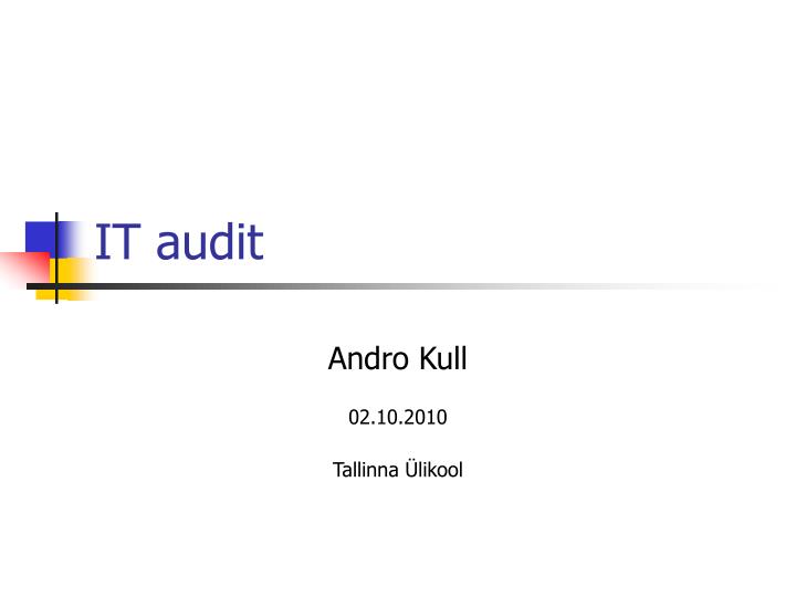 it audit