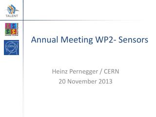 Annual Meeting WP2- Sensors