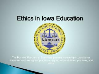 Ethics in Iowa Education