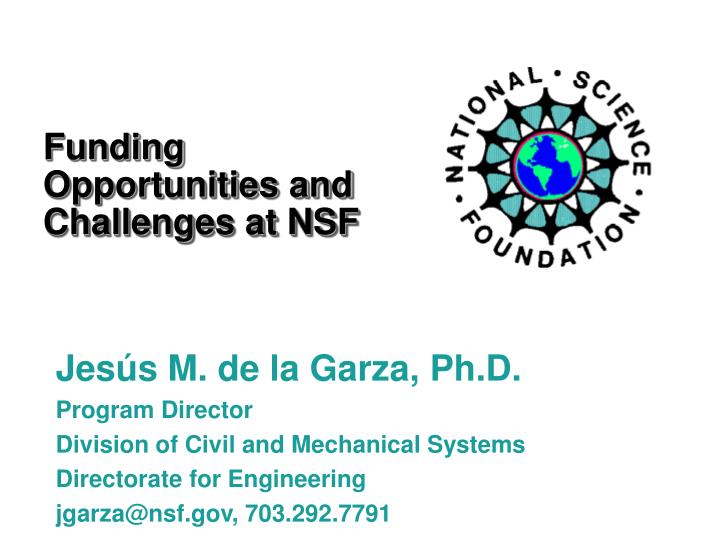funding opportunities and challenges at nsf