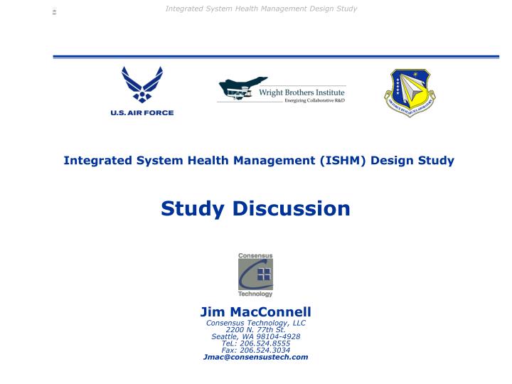 integrated system health management ishm design study