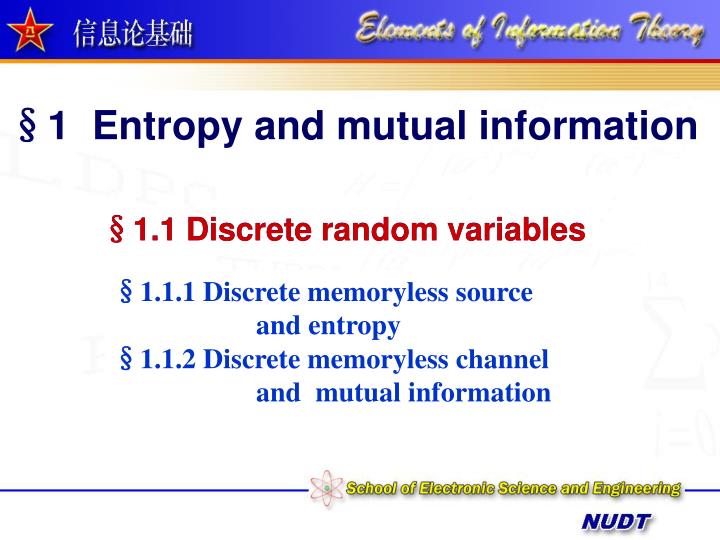 1 entropy and mutual information