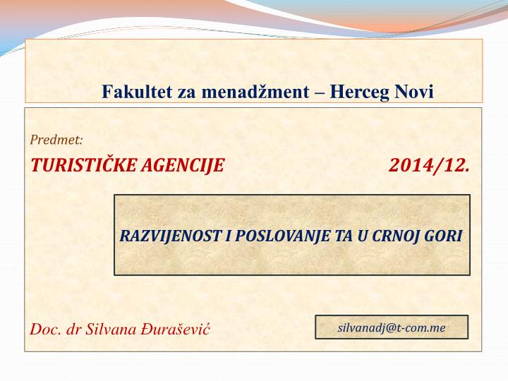 fakultet za menad ment herceg novi