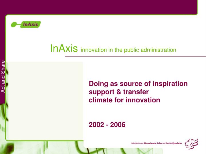 inaxis innovation in the public administration